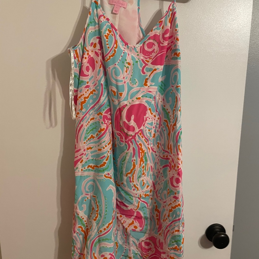 Lilly Pulitzer jellyfish pattern slip dress